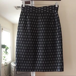 Prada skirt, black and silver, size 40/size 0